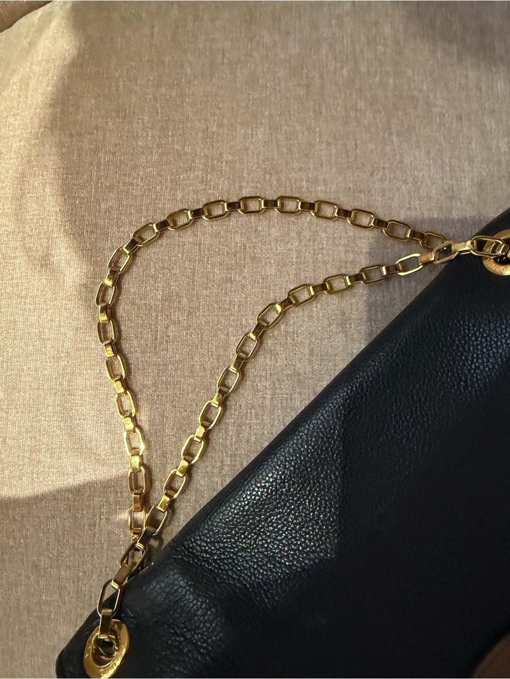 Louis Vuitton Brown Monogram & Black Leather Chain Shoulder Bag - Picture 3 of 14